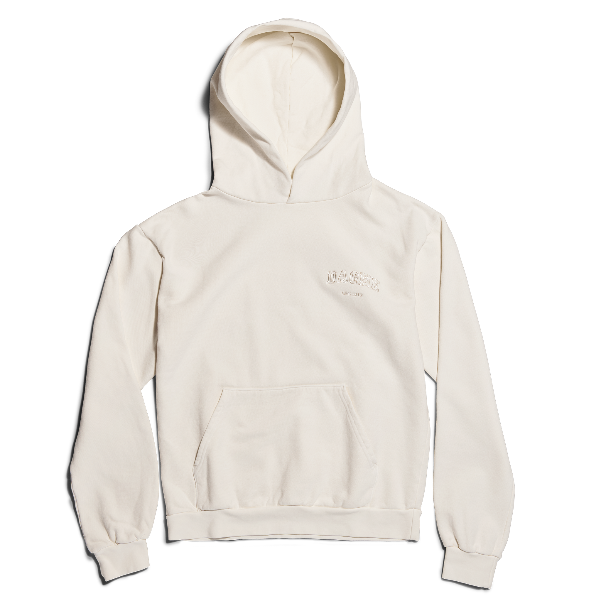 Varsity Logo Hoodie in Moonbeam, XL