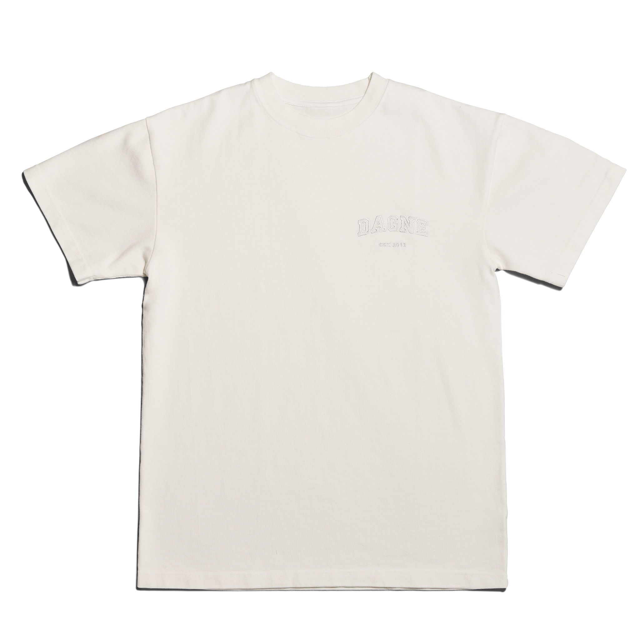 Varsity Logo T-shirt in Moonbeam, Medium