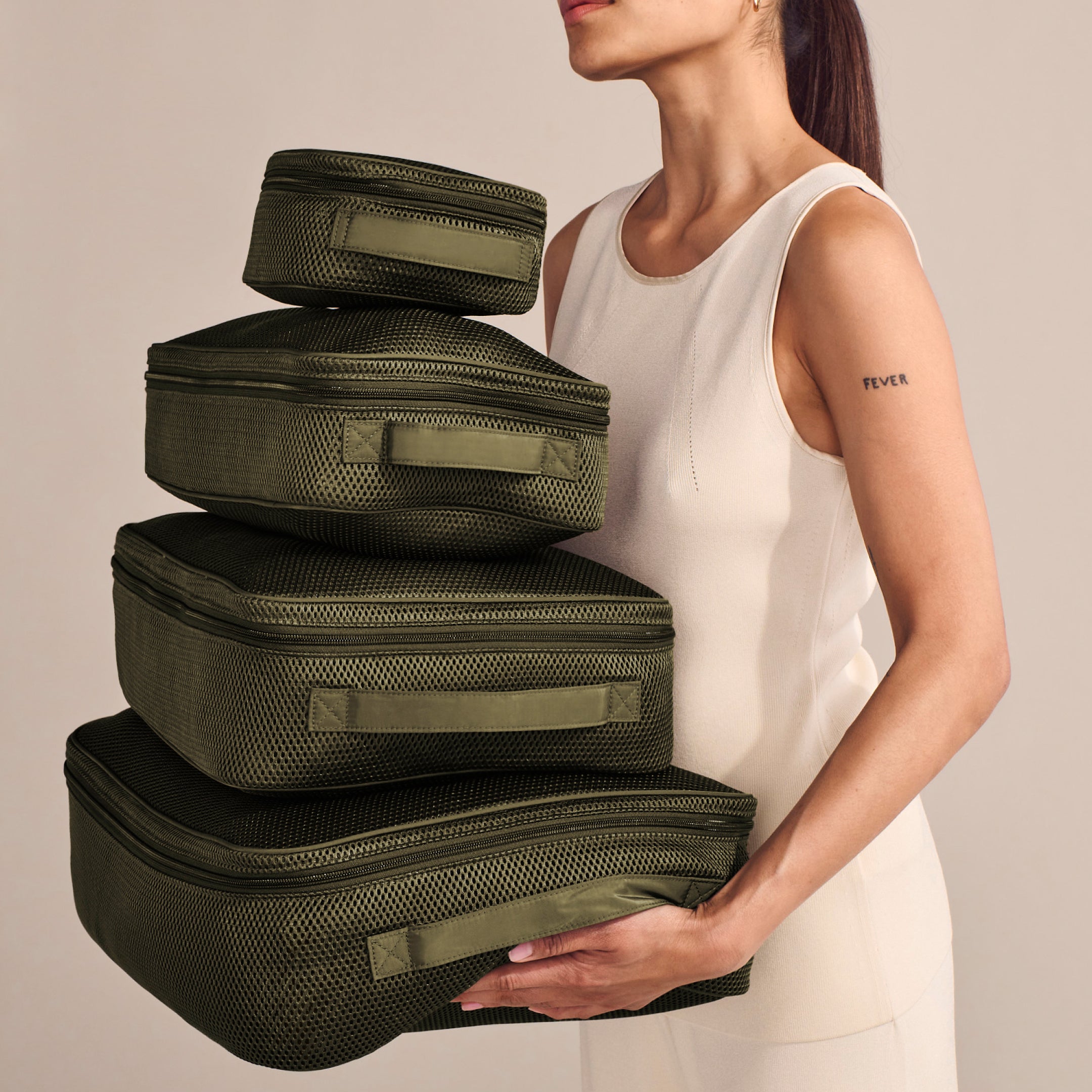 Roma Packing Cube in Citrine Air Mesh, Extra Large - Image 6