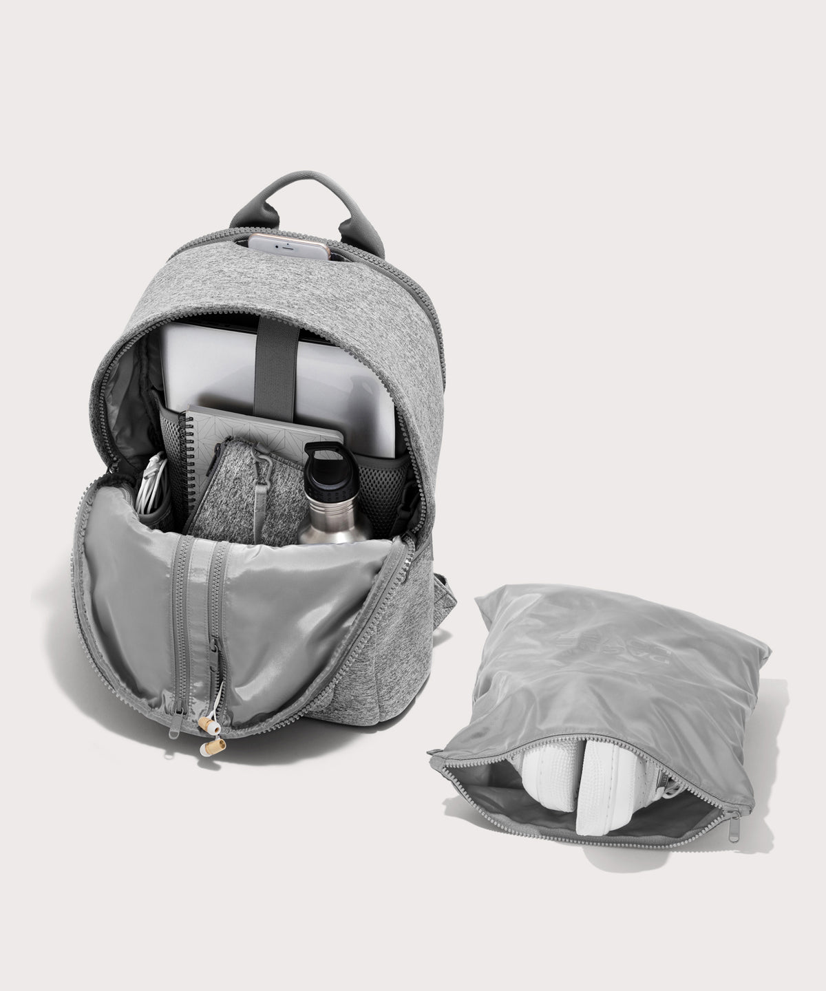 Dakota Backpack in Heather Grey, Large - Image 2