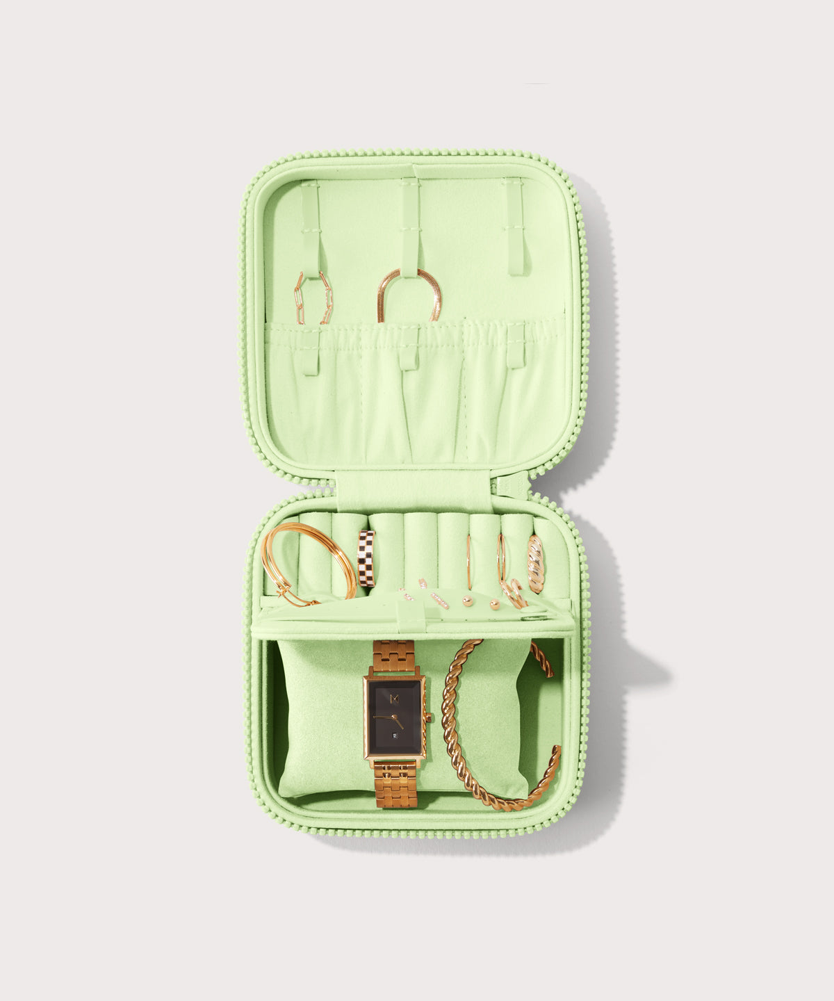 Frankie Jewelry Case in Matcha Latte, Large - Image 3