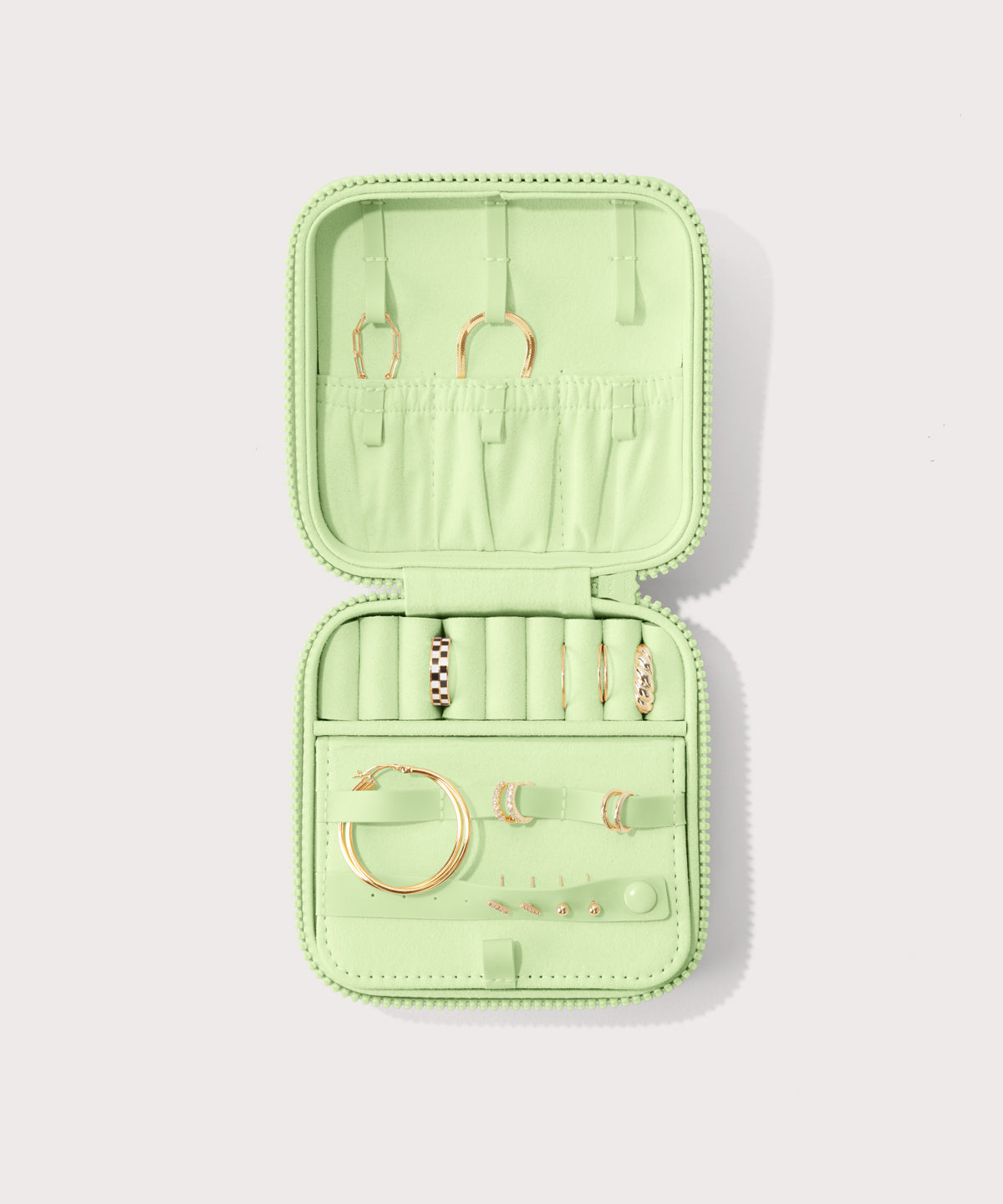 Frankie Jewelry Case in Matcha Latte, Large - Image 2