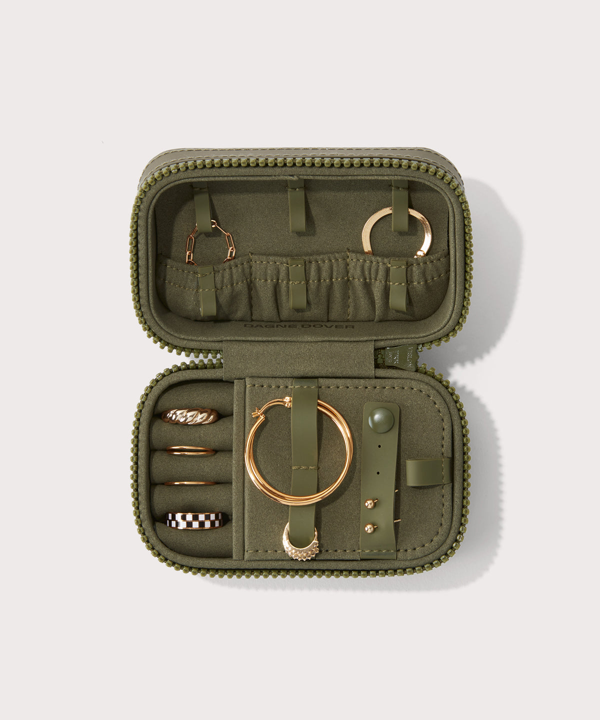 Frankie Jewelry Case in Dark Moss, Small - Image 2