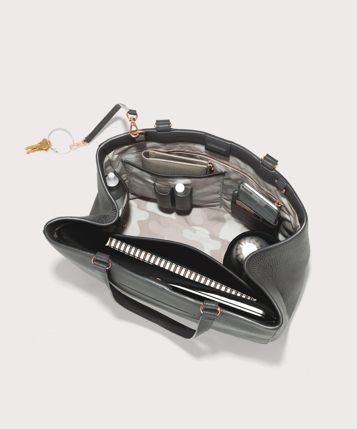 Allyn Tote in Graphite, Large - Image 2