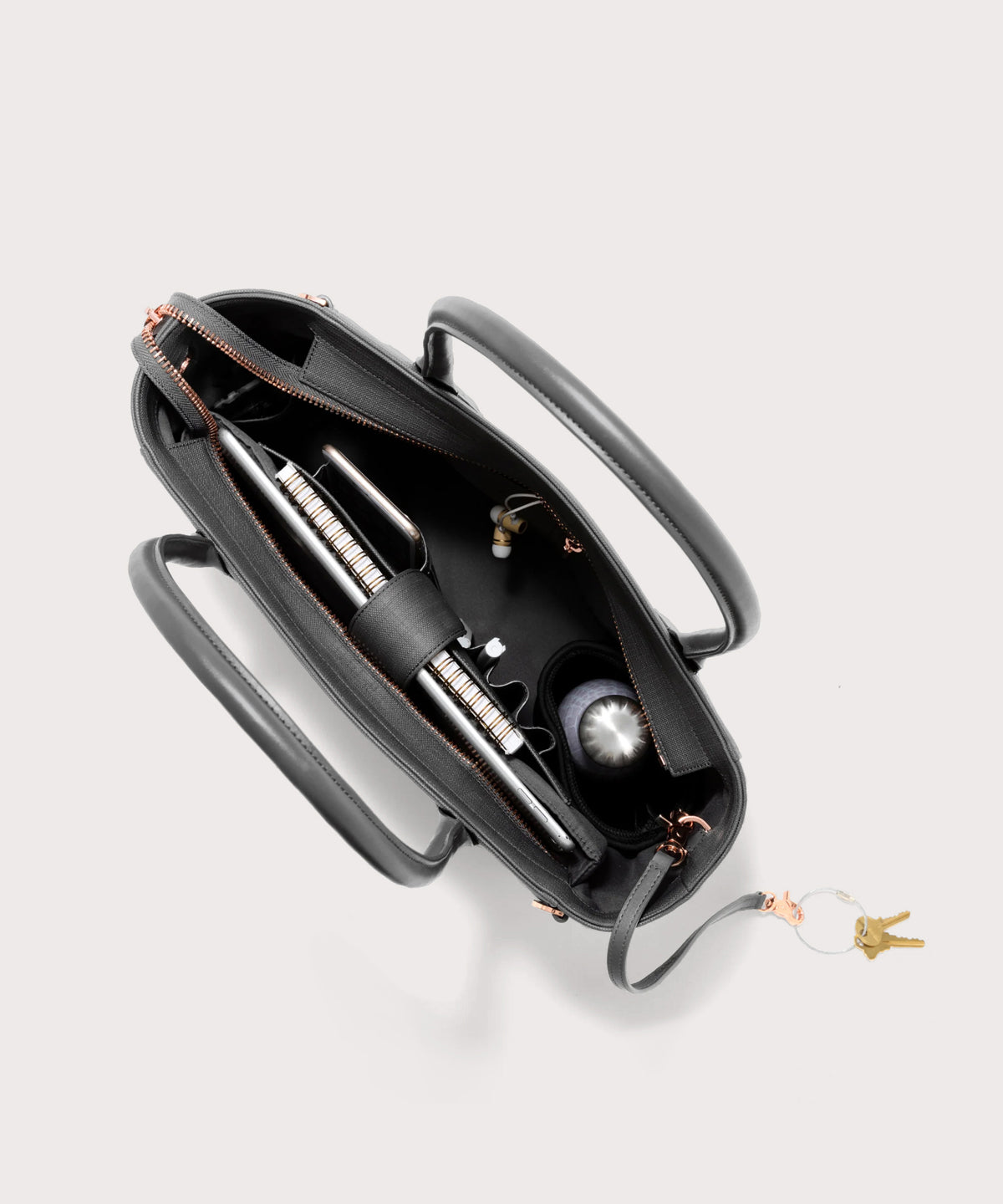 Signature Tote in Graphite, Classic - Image 2